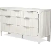 Genevie Reed 7 Drawer Dresser in Pristine White Finish